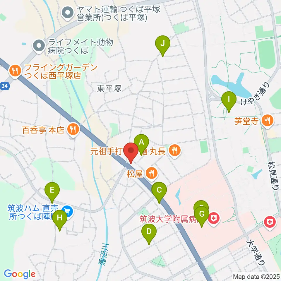 スタジオソングサイクル周辺のカフェ一覧地図