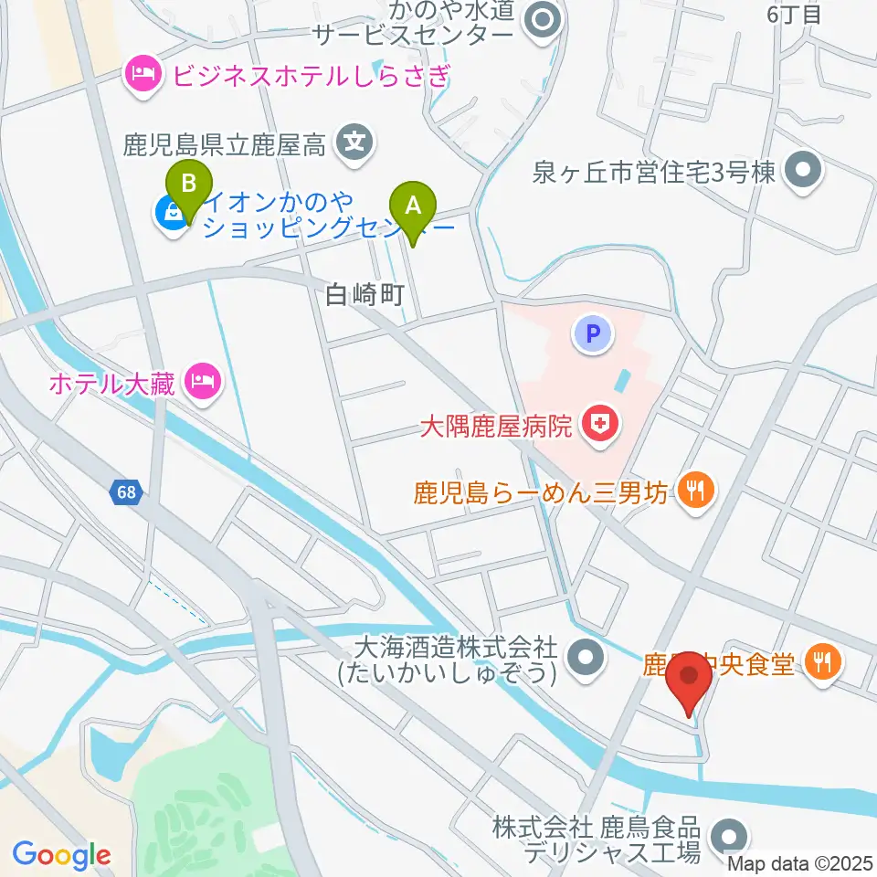 ライブスタジオ・ヴァイス周辺のカフェ一覧地図