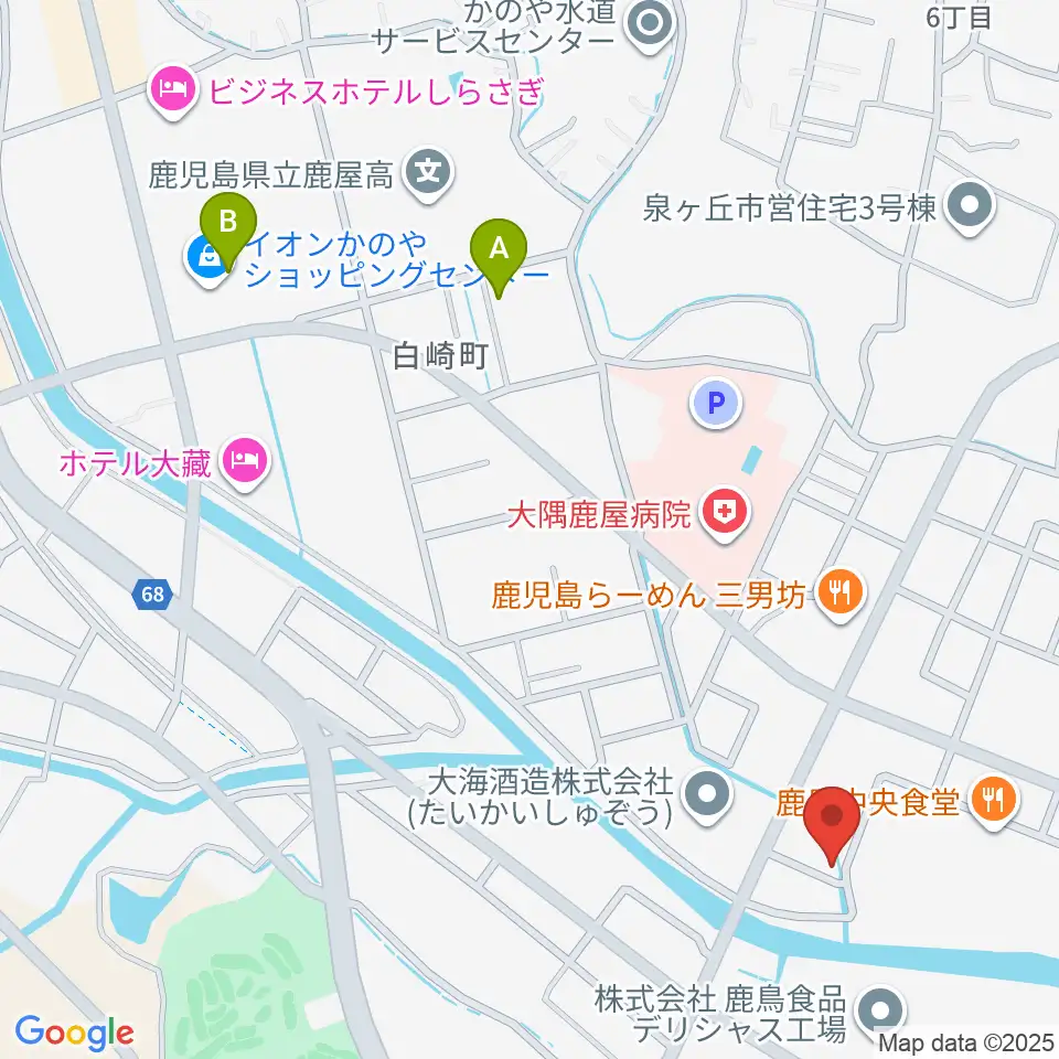 ライブスタジオ・ヴァイス周辺のカフェ一覧地図