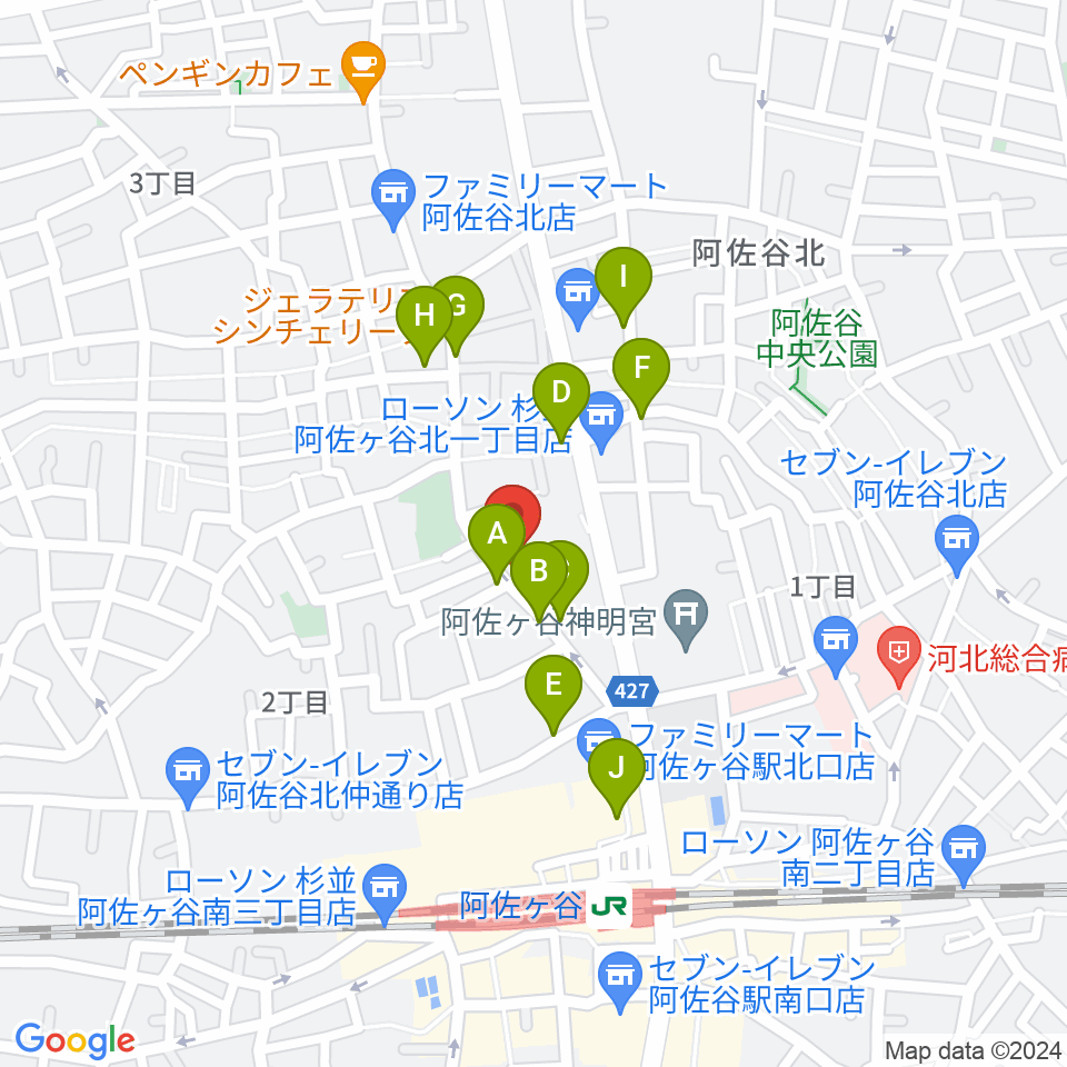 オントエンリズムストア周辺のカフェ一覧地図