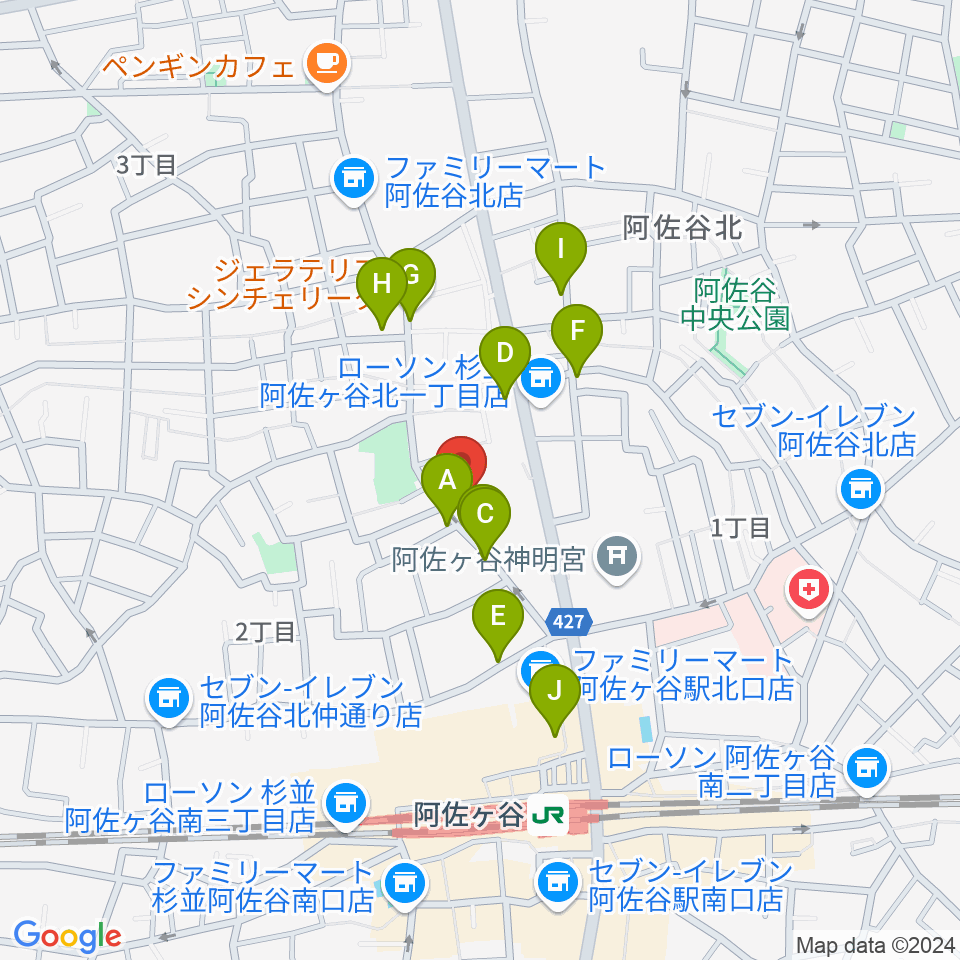 オントエンリズムストア周辺のカフェ一覧地図