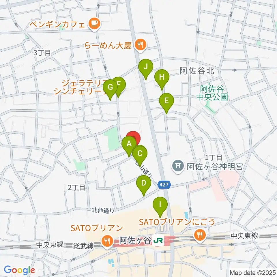 オントエンリズムストア周辺のカフェ一覧地図