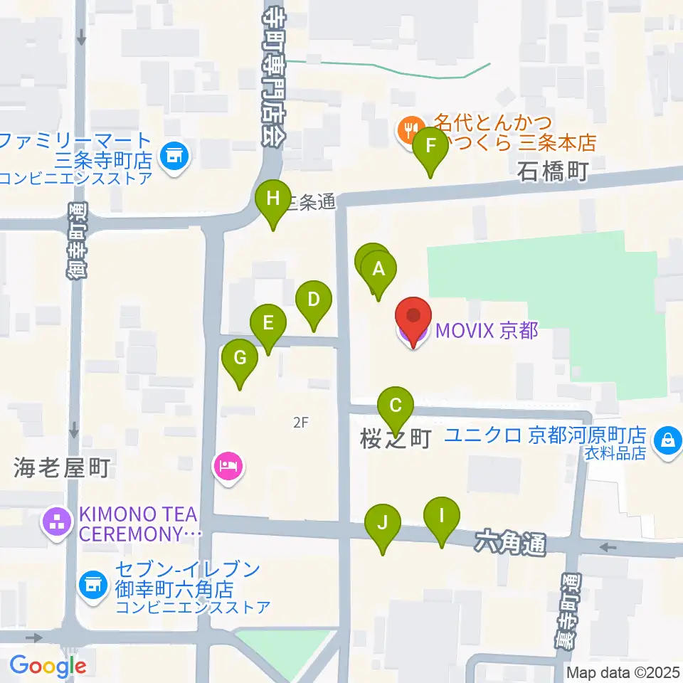 MOVIX京都周辺のカフェ一覧地図