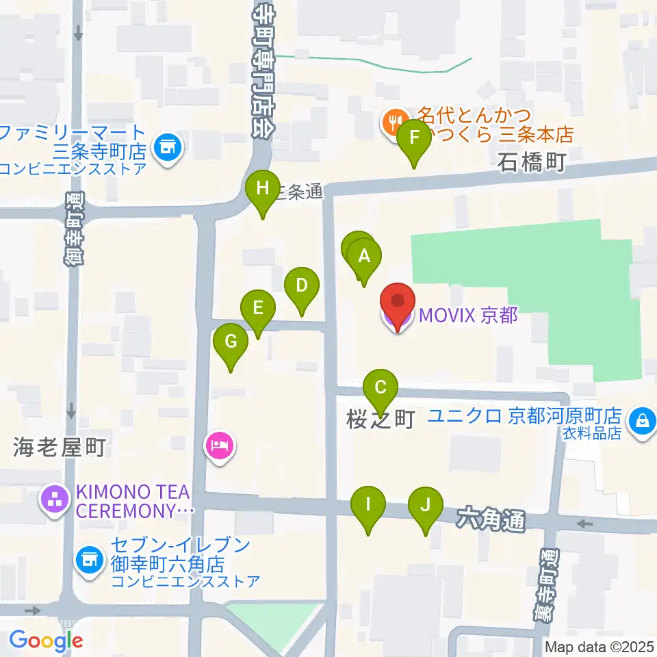 MOVIX京都周辺のカフェ一覧地図