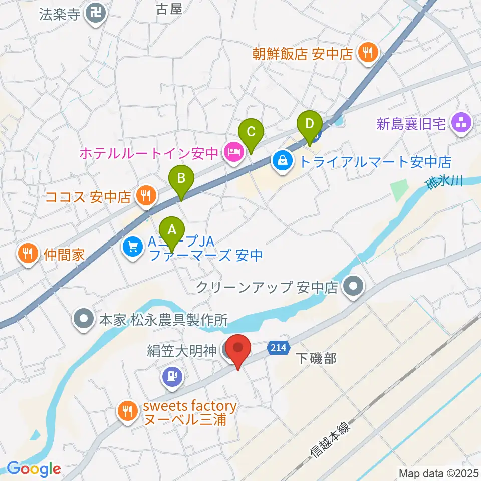 サウンドタム周辺のカフェ一覧地図