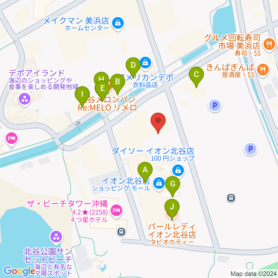 ミハマ7プレックス周辺のカフェ一覧地図