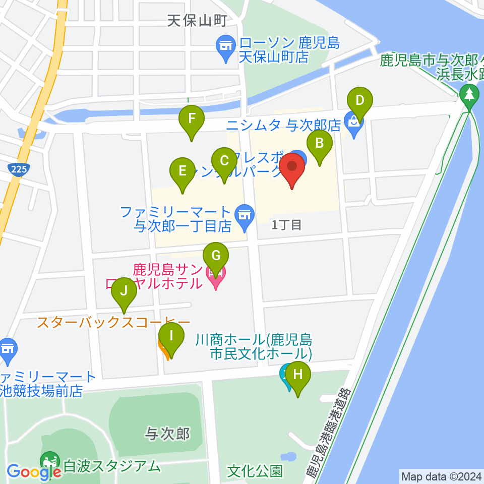 TOHOシネマズ与次郎周辺のカフェ一覧地図