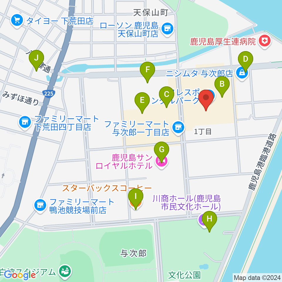 TOHOシネマズ与次郎周辺のカフェ一覧地図