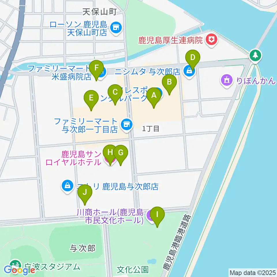 TOHOシネマズ与次郎周辺のカフェ一覧地図