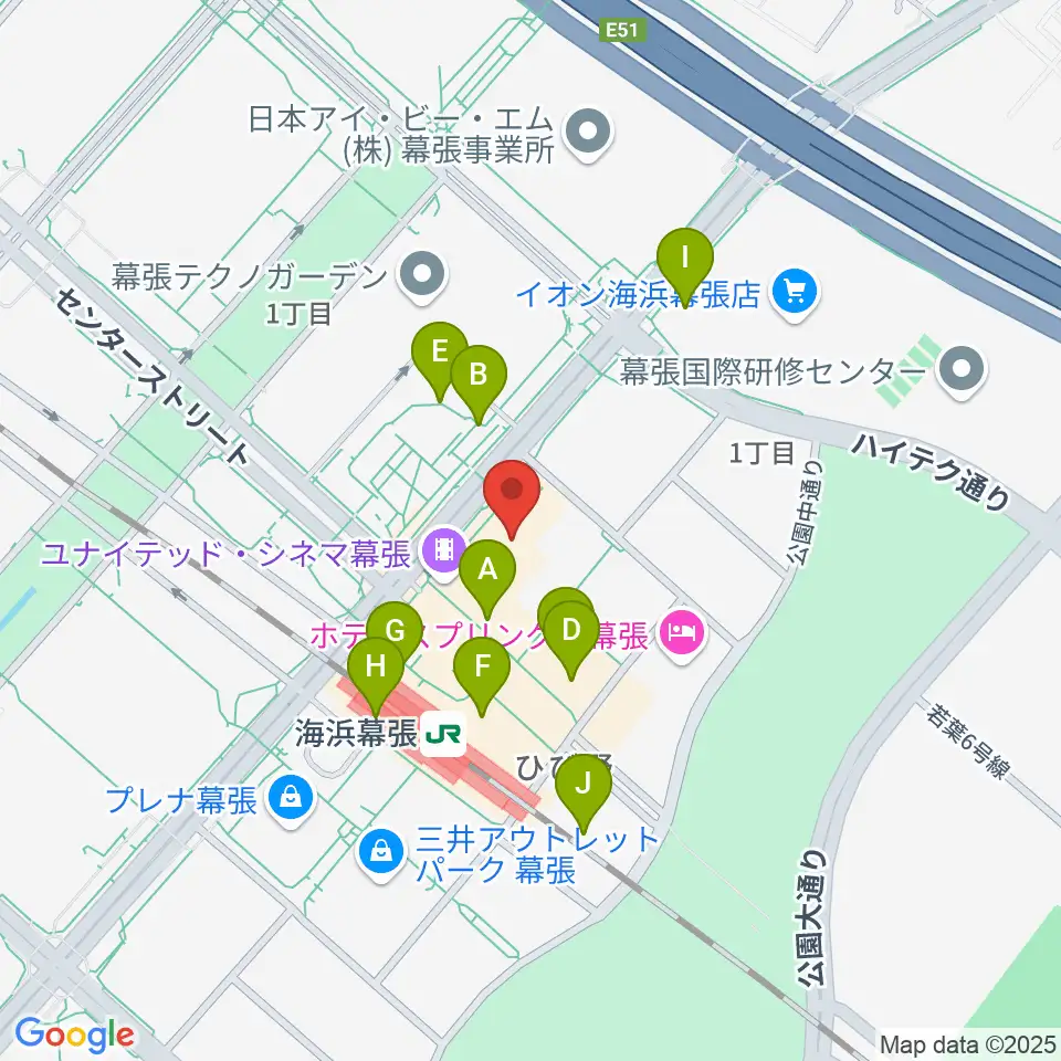 ユナイテッド・シネマ幕張周辺のカフェ一覧地図