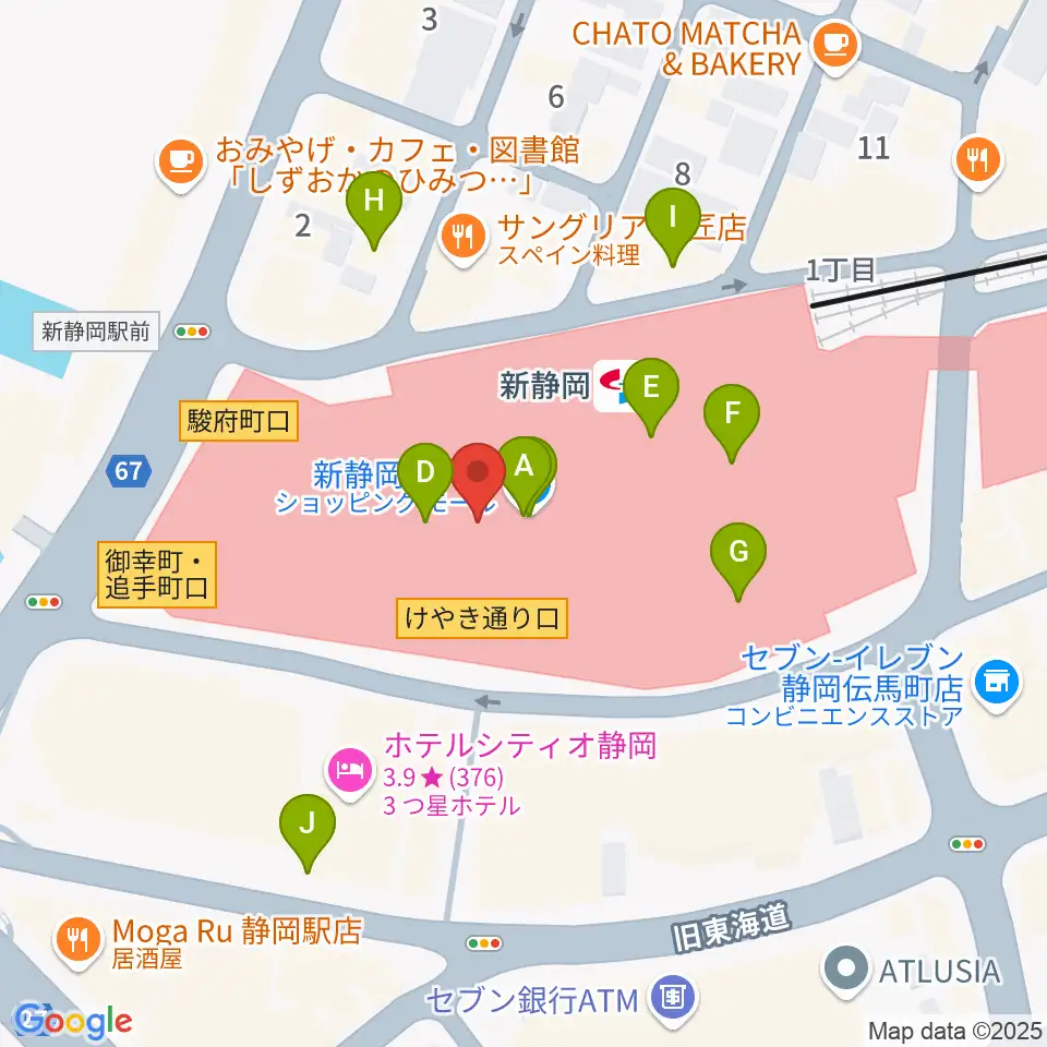シネシティザート周辺のカフェ一覧地図