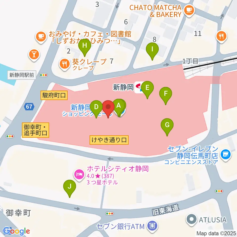 シネシティザート周辺のカフェ一覧地図