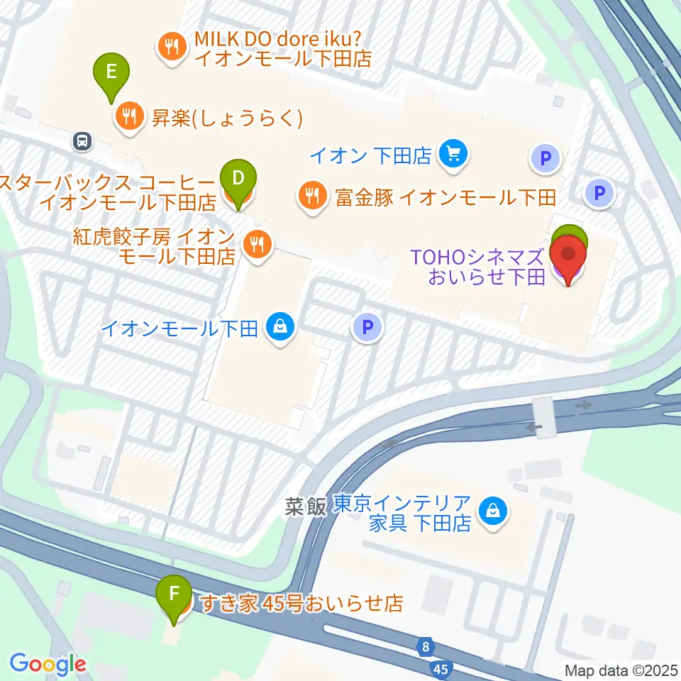 TOHOシネマズおいらせ下田周辺のカフェ一覧地図