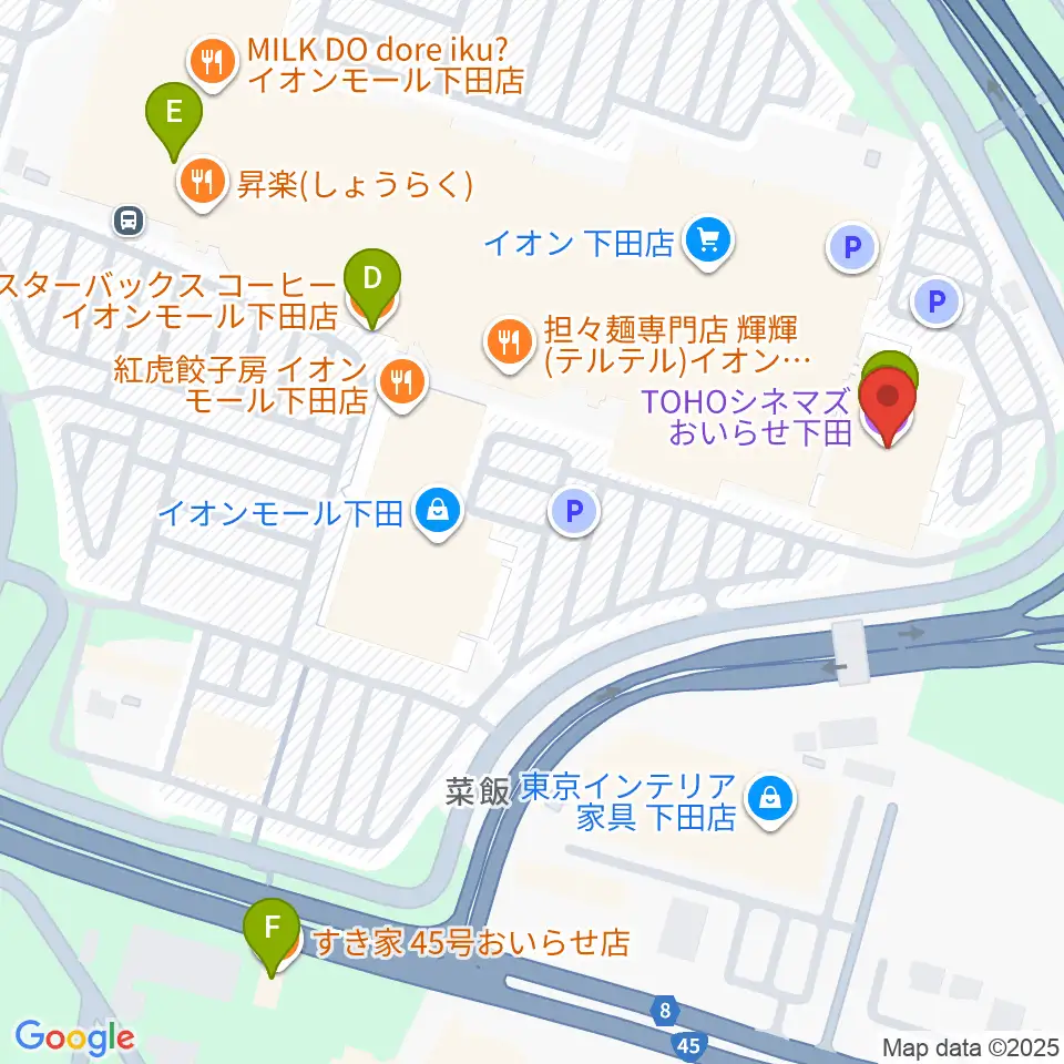 TOHOシネマズおいらせ下田周辺のカフェ一覧地図