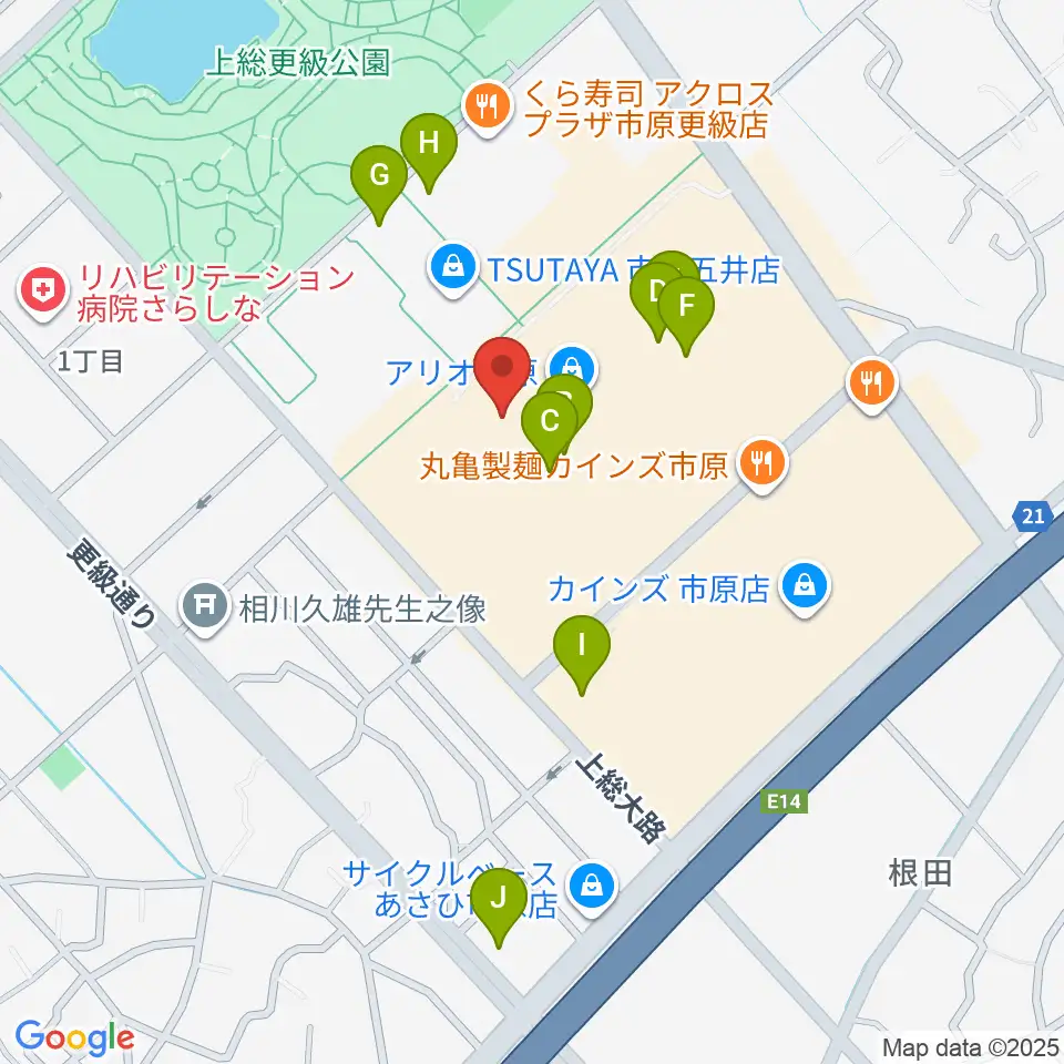 TOHOシネマズ市原周辺のカフェ一覧地図