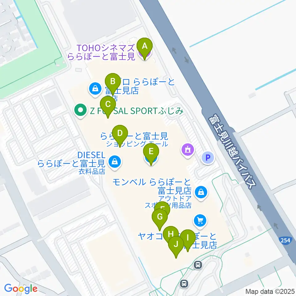 TOHOシネマズららぽーと富士見周辺のカフェ一覧地図
