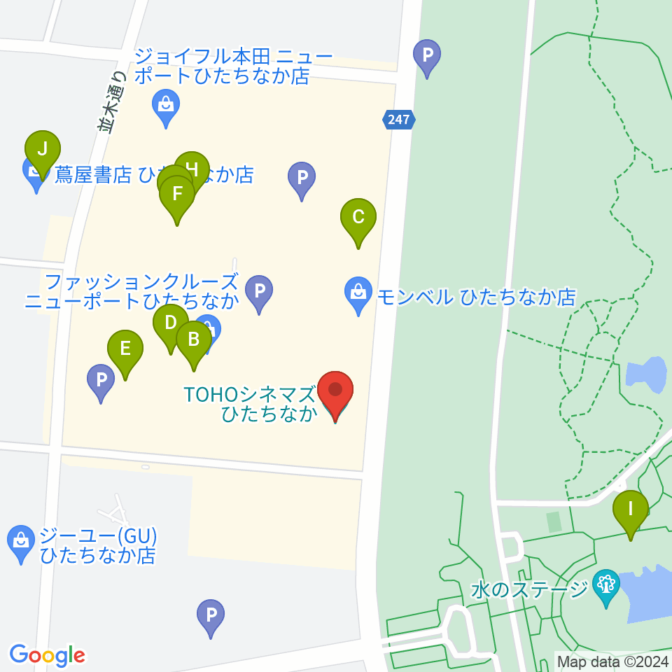 TOHOシネマズひたちなか周辺のカフェ一覧地図