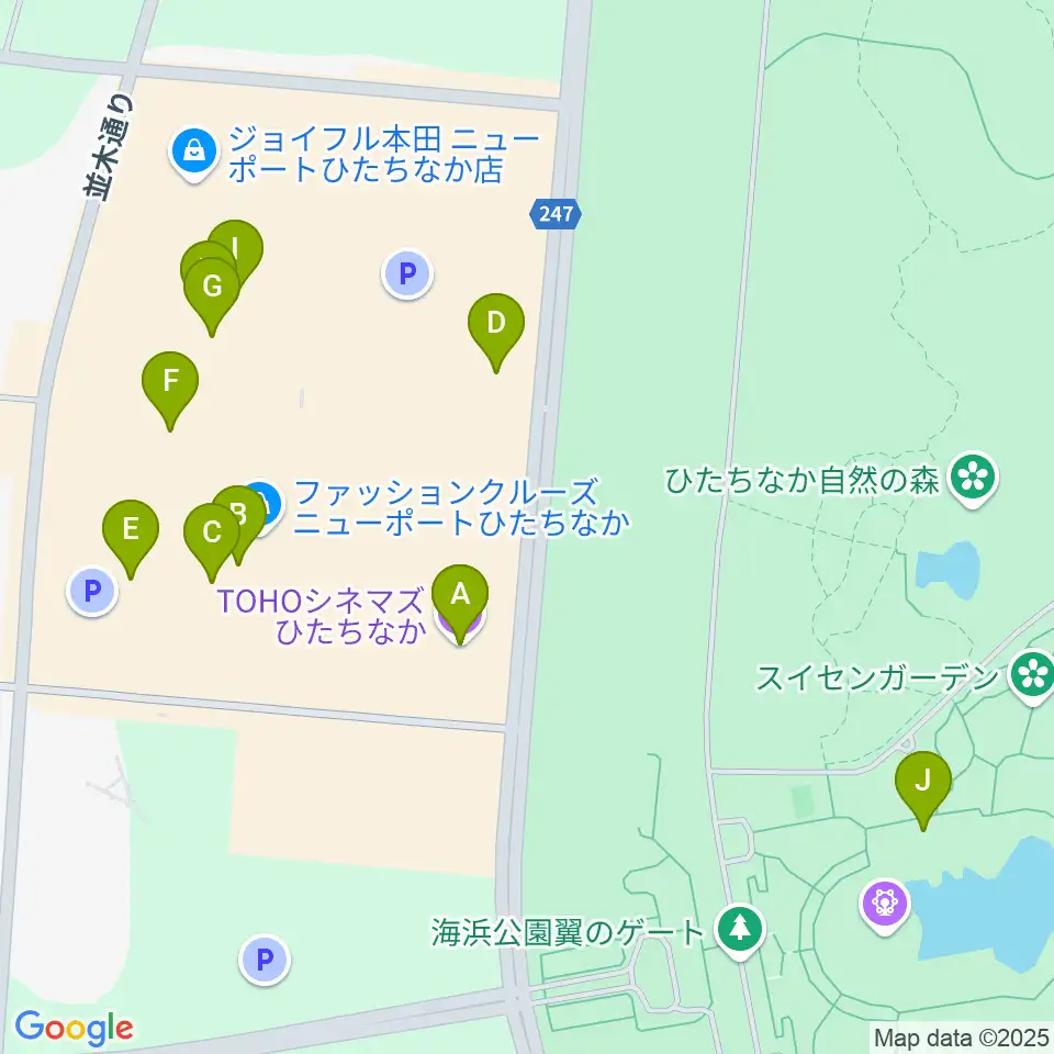 TOHOシネマズひたちなか周辺のカフェ一覧地図
