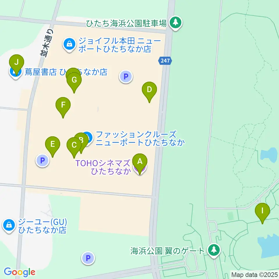 TOHOシネマズひたちなか周辺のカフェ一覧地図