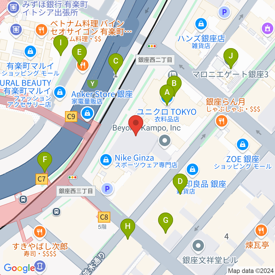 丸の内TOEI周辺のカフェ一覧地図