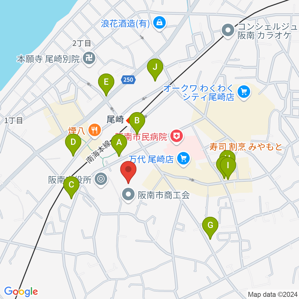 阪南市立文化センター サラダホール周辺のカフェ一覧地図