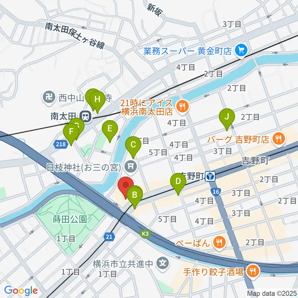 吉野町市民プラザ周辺のカフェ一覧地図