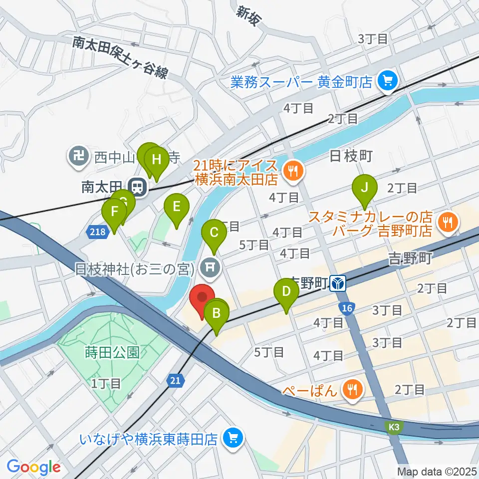 吉野町市民プラザ周辺のカフェ一覧地図