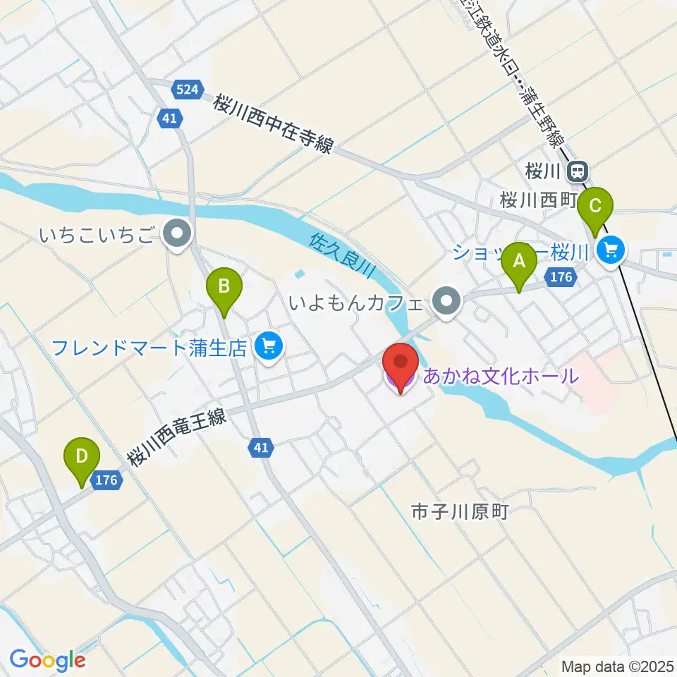 東近江市あかね文化ホール周辺のカフェ一覧地図