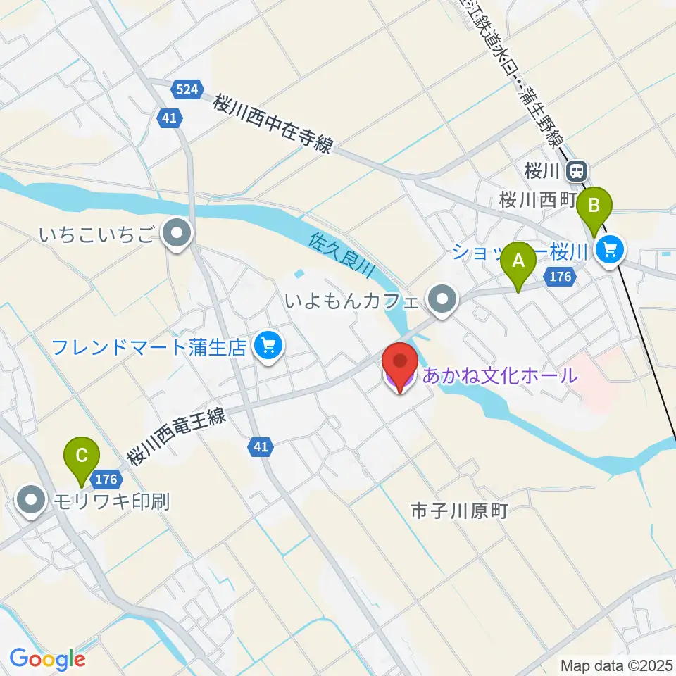 東近江市あかね文化ホール周辺のカフェ一覧地図