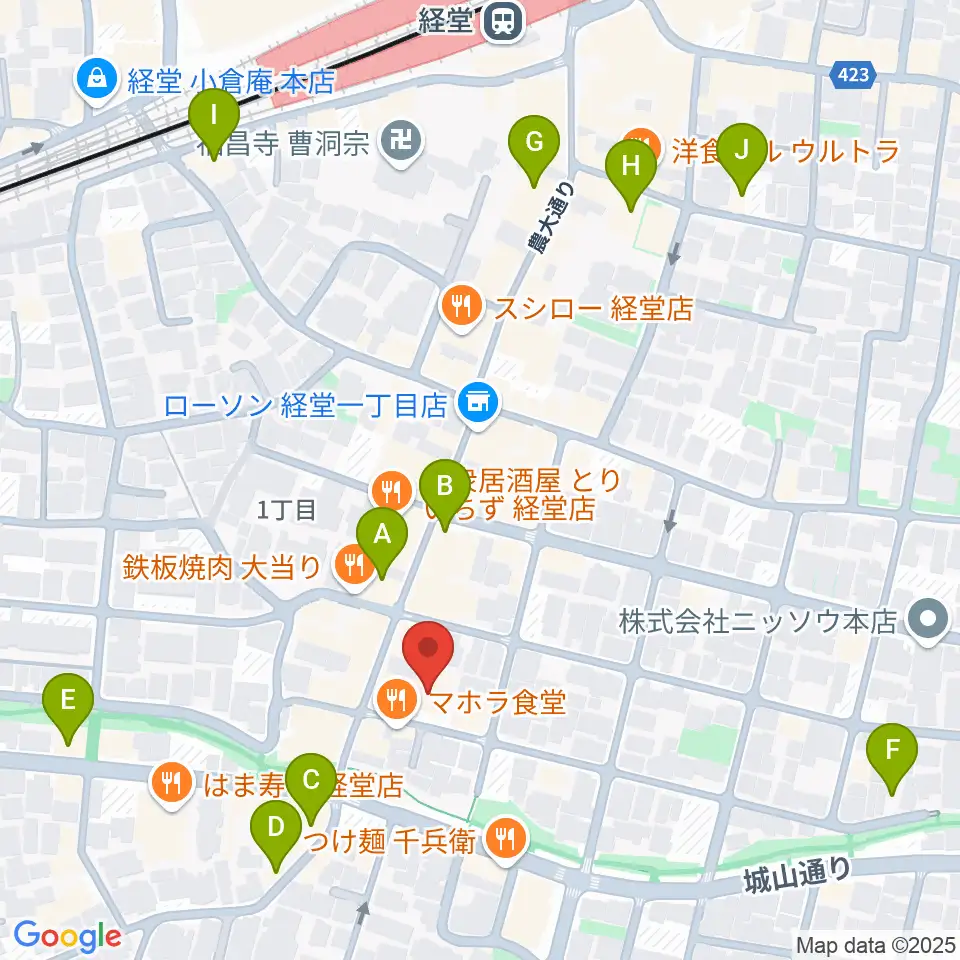 経堂LOVE, PEACE & SOUL周辺のカフェ一覧地図