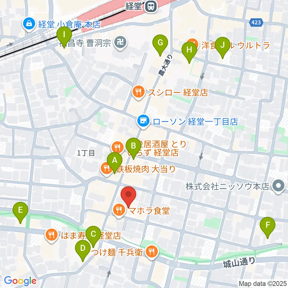 経堂LOVE, PEACE & SOUL周辺のカフェ一覧地図