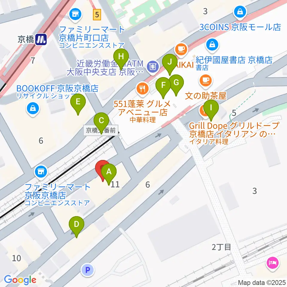 Jet Studio周辺のカフェ一覧地図