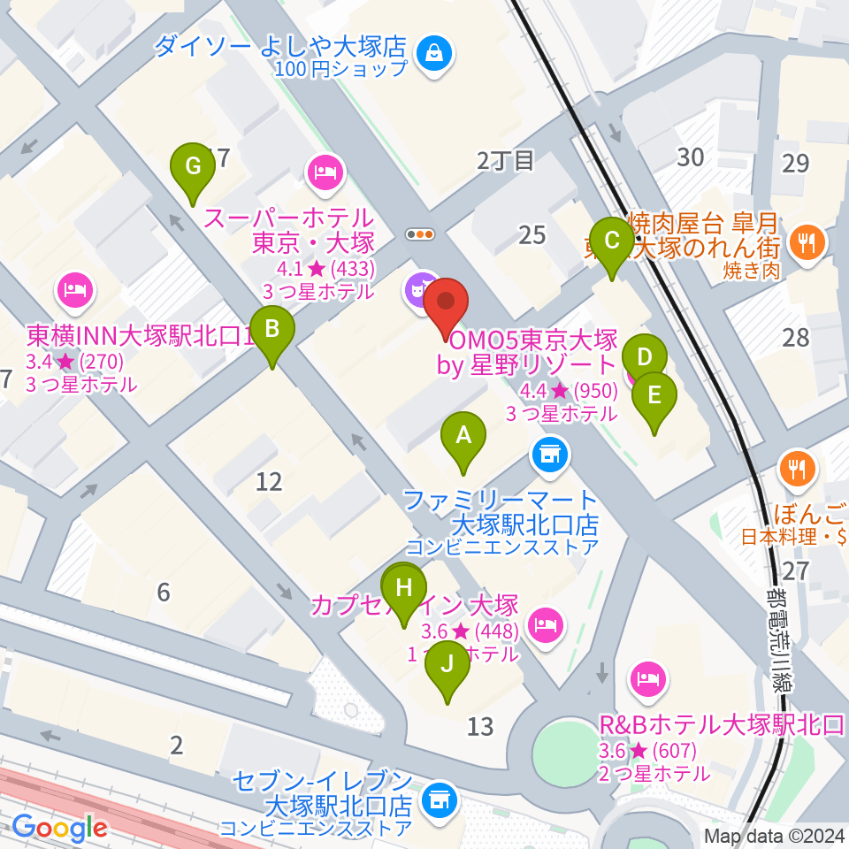 大塚Hearts Next周辺のカフェ一覧地図