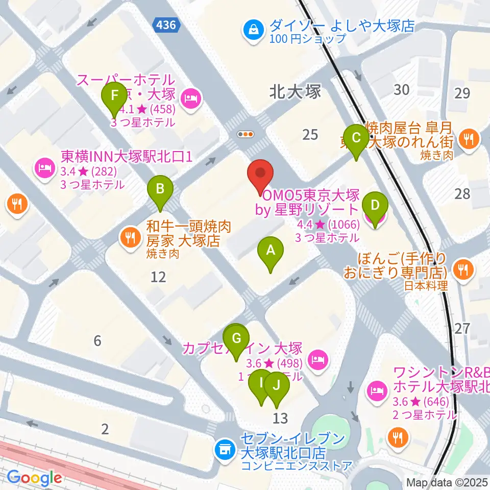 大塚Hearts Next周辺のカフェ一覧地図