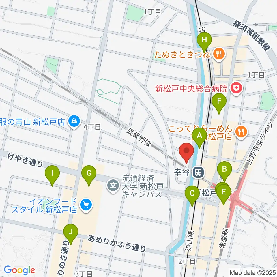 スタジオパックス新松戸店周辺のカフェ一覧地図
