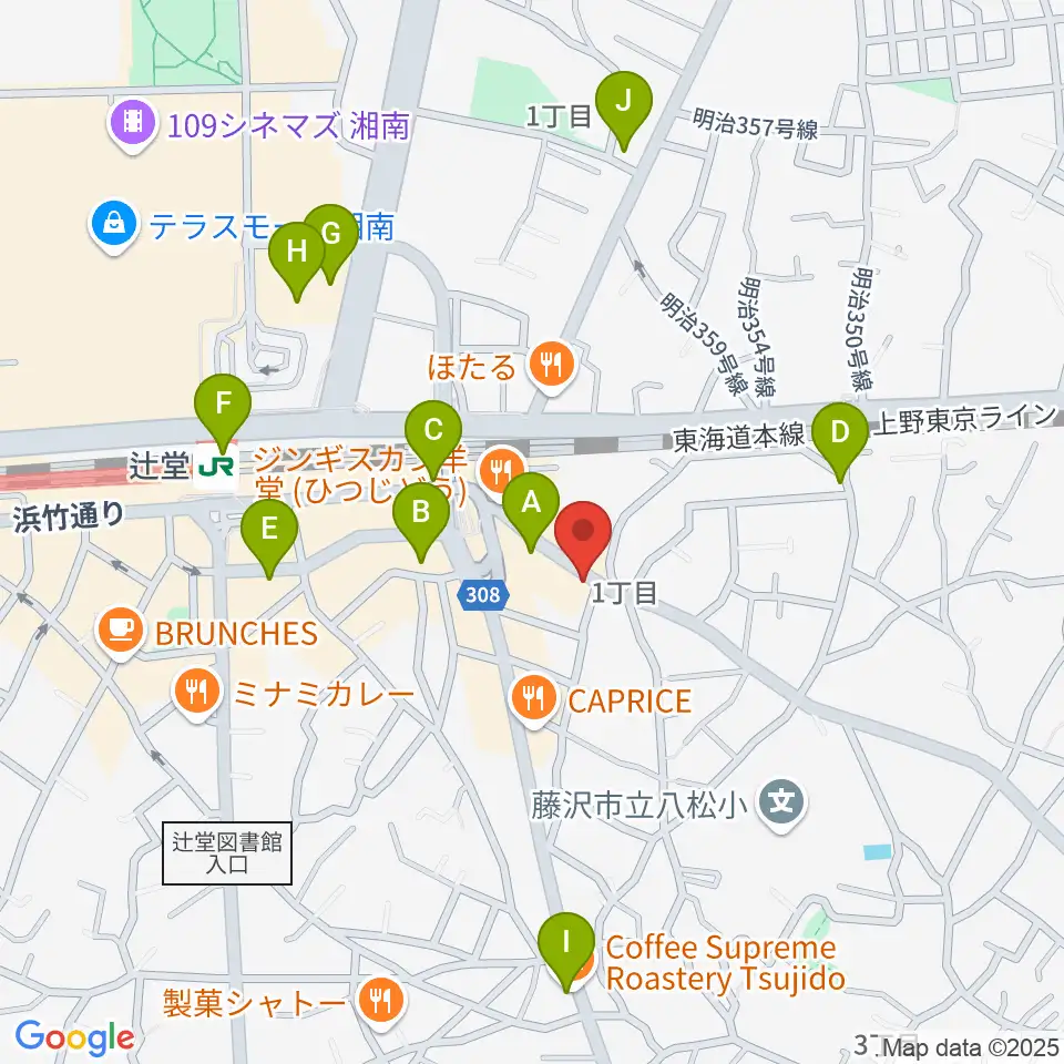 木管楽器修理工房 岡田周辺のカフェ一覧地図