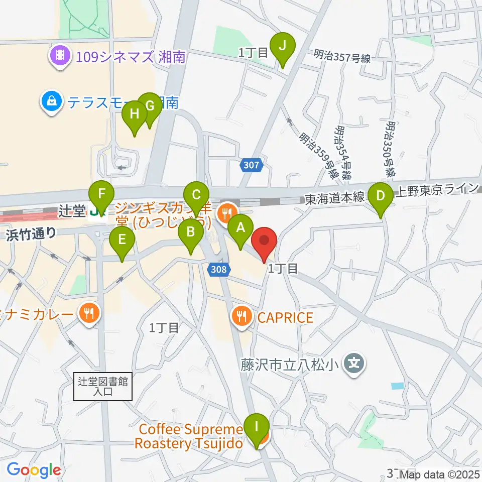 木管楽器修理工房 岡田周辺のカフェ一覧地図