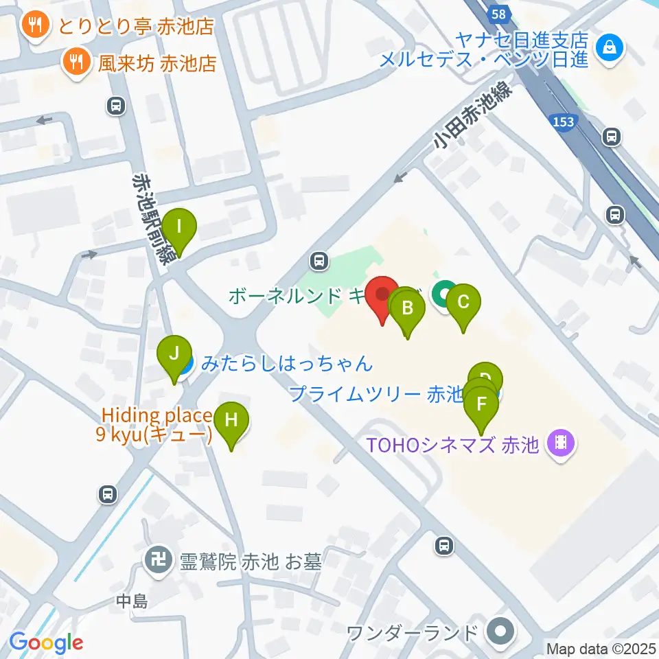 TOHOシネマズ赤池周辺のカフェ一覧地図