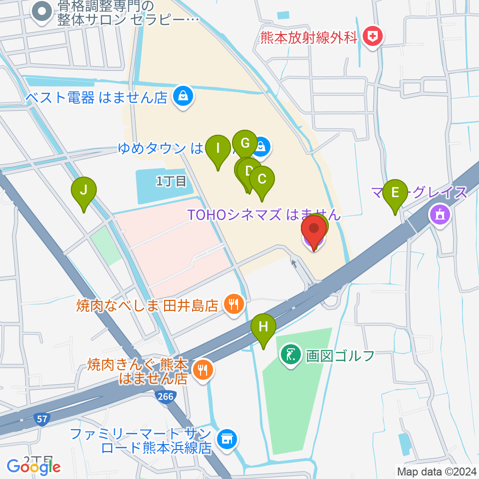 TOHOシネマズはません周辺のカフェ一覧地図