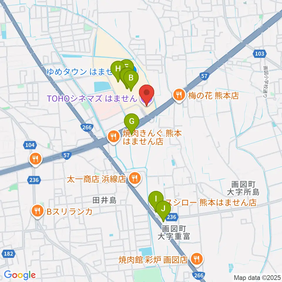 TOHOシネマズはません周辺のカフェ一覧地図