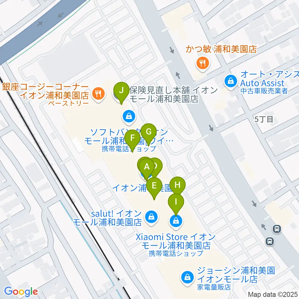 イオンシネマ浦和美園周辺のカフェ一覧地図