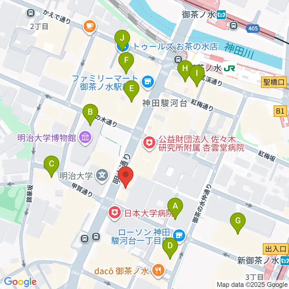 イシバシ楽器FINEST GUITARS周辺のカフェ一覧地図