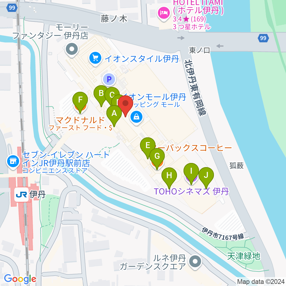 TOHOシネマズ伊丹周辺のカフェ一覧地図