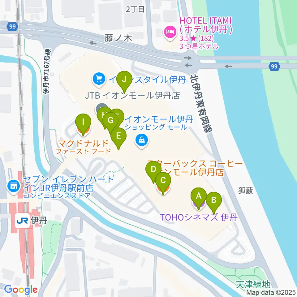 TOHOシネマズ伊丹周辺のカフェ一覧地図