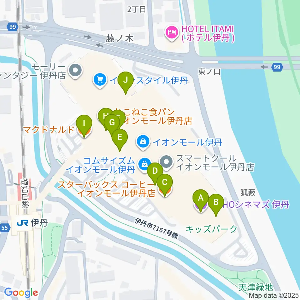 TOHOシネマズ伊丹周辺のカフェ一覧地図