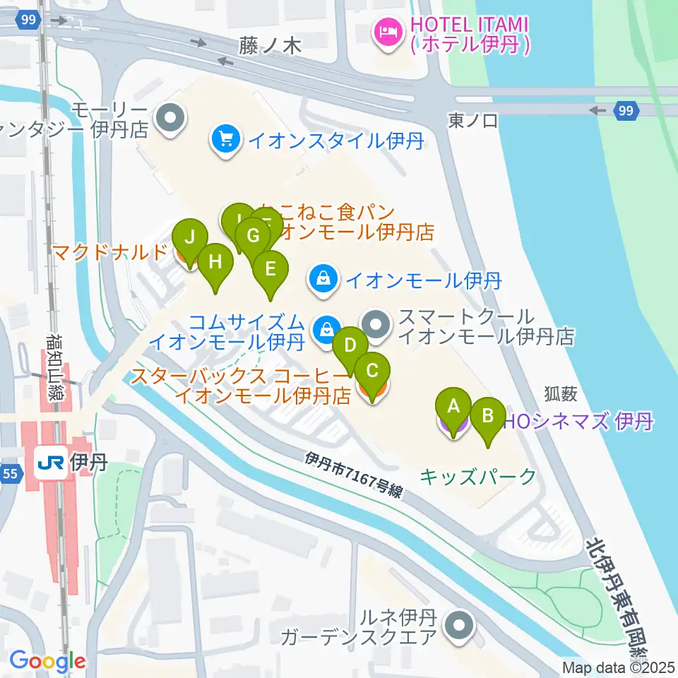 TOHOシネマズ伊丹周辺のカフェ一覧地図