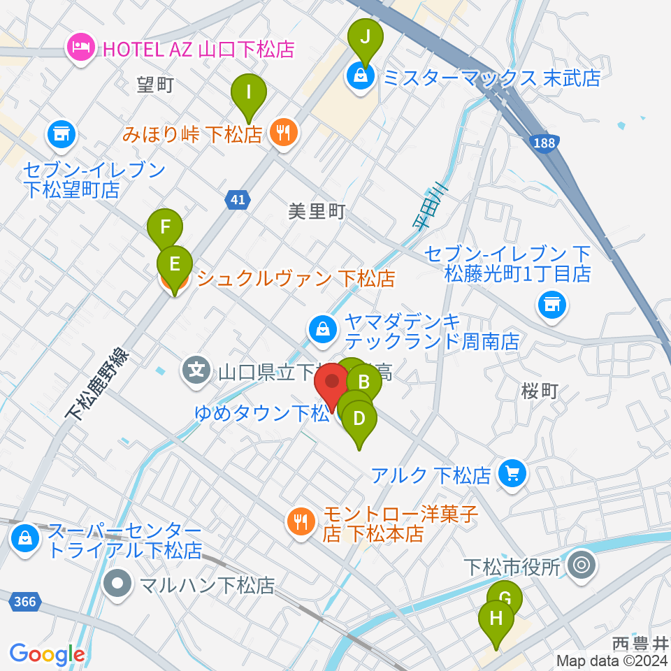 MOVIX周南周辺のカフェ一覧地図