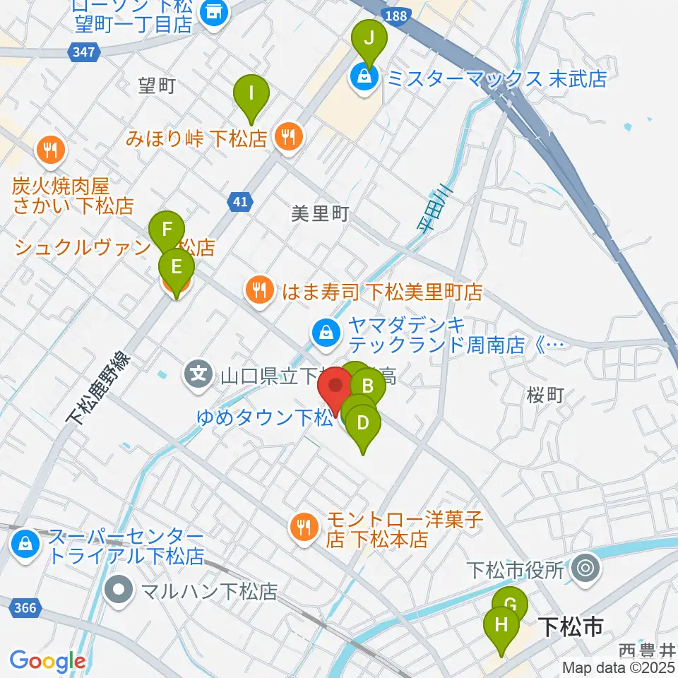 MOVIX周南周辺のカフェ一覧地図