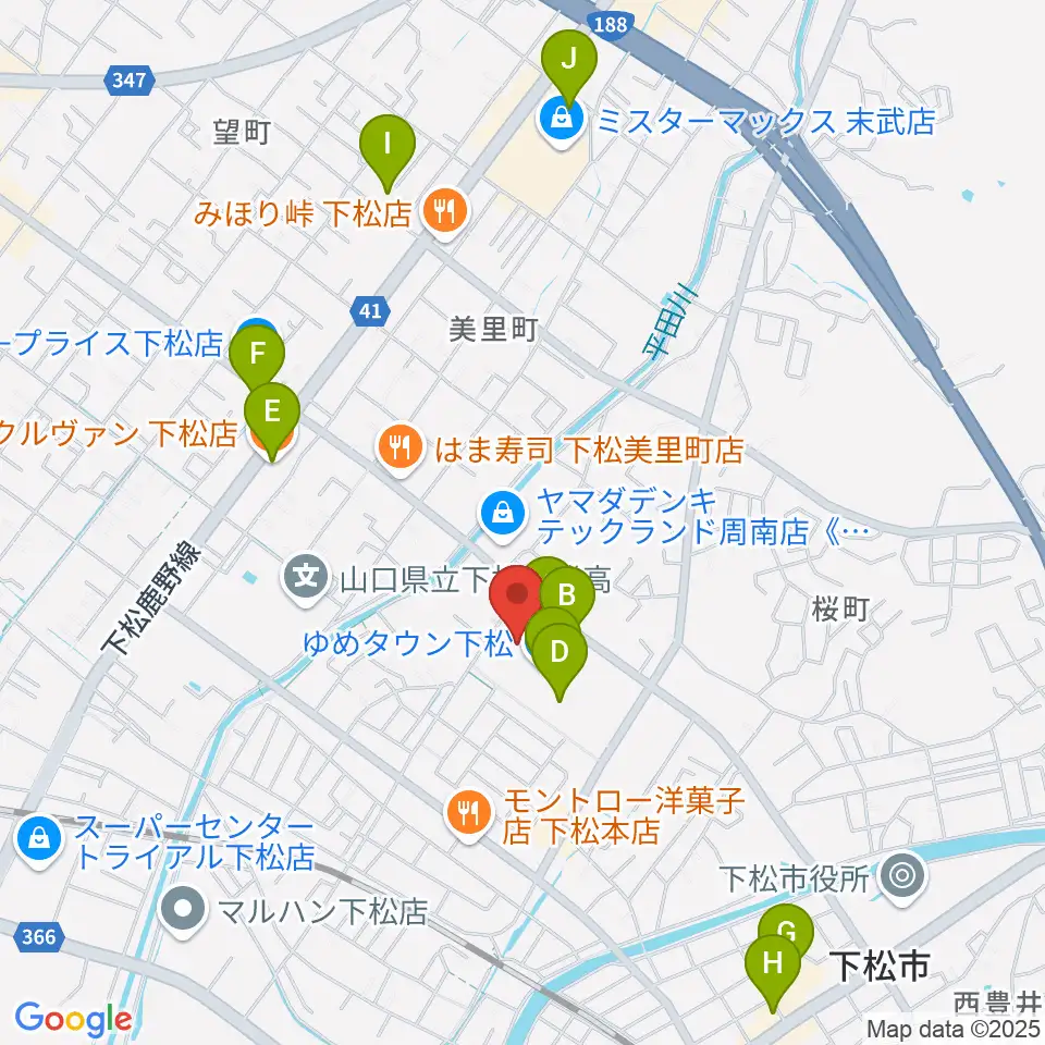 MOVIX周南周辺のカフェ一覧地図