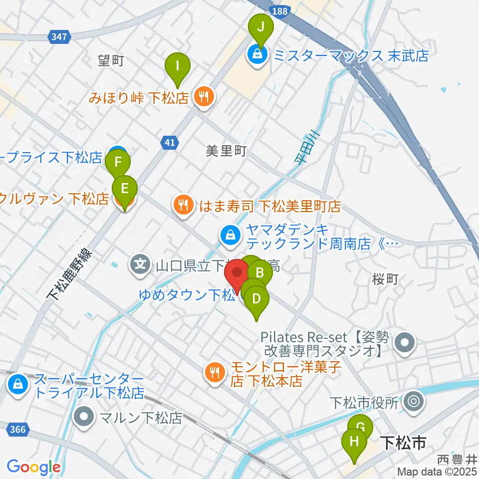 MOVIX周南周辺のカフェ一覧地図